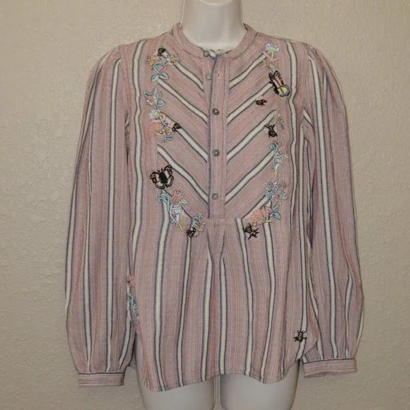 Zadig & Voltaire Multicolor Embroidered Blouse - Picture 2 of 8